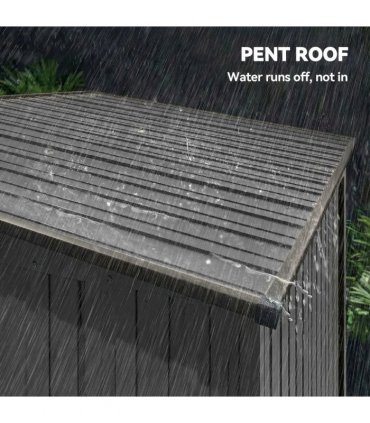 Outsunny 5 x 3.5ft Metal Garden Storage Shed with Effortless Assembly and 2 Pairs of Gloves, Waterproof Outdoor Shed, Light Grey