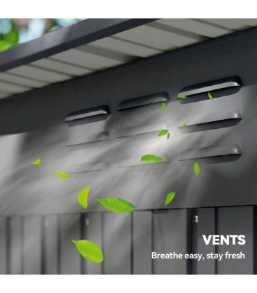 Outsunny 5 x 3.5ft Metal Garden Storage Shed with Effortless Assembly and 2 Pairs of Gloves, Waterproof Outdoor Shed, Light Grey