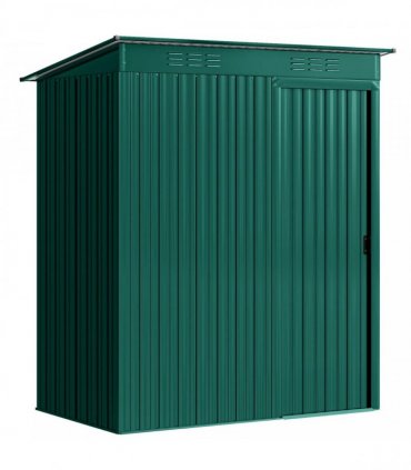 Outsunny 5 x 3.5ft Metal Garden Storage Shed with Effortless Assembly and 2 Pairs of Gloves, Waterproof Outdoor Shed, Green
