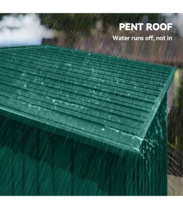 Outsunny 5 x 3.5ft Metal Garden Storage Shed with Effortless Assembly and 2 Pairs of Gloves, Waterproof Outdoor Shed, Green