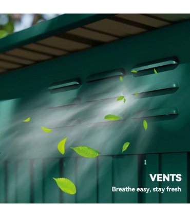 Outsunny 5 x 3.5ft Metal Garden Storage Shed with Effortless Assembly and 2 Pairs of Gloves, Waterproof Outdoor Shed, Green
