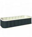 Outsunny Galvanised Raised Garden Bed, 4.5 x 2 x 1 ft Metal Planter with Gloves and Folded Edging, Dark Grey