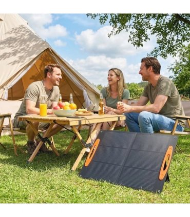 HOMCOM 100W Portable Solar Panel, Foldable Solar Charger with USB-A & USB-C Fast Charging Output, IP67 Waterproof for Mobile Phone Power Bank Flashlight Fans Camping Backpacking Hiking