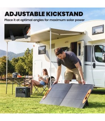 HOMCOM 100W Portable Solar Panel, Foldable Solar Charger with USB-A & USB-C Fast Charging Output, IP67 Waterproof for Mobile Phone Power Bank Flashlight Fans Camping Backpacking Hiking
