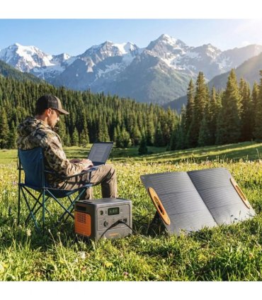 HOMCOM 100W Portable Solar Panel, Foldable Solar Charger with USB-A & USB-C Fast Charging Output, IP67 Waterproof for Mobile Phone Power Bank Flashlight Fans Camping Backpacking Hiking