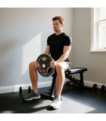SPORTNOW Olympic Weight Plate, 2"/5cm Weight Disc with Tri-Grips, 20kg Dumbbell Plate for Weightlifting and Strength Training Home Gym Fitness Workout, Black