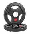 SPORTNOW Olympic Weight Plates, 2"/5cm Weight Disc Pair with Tri-Grips, 2 x 5kg Dumbbell Plates for Weightlifting and Strength Training Home Gym Fitness Workout, Black