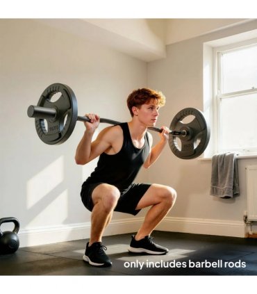 SPORTNOW 4ft Olympic EZ Curl Bar, Barbell Bar for 2" Weight Plates with Non-Slip Hand Grip 120cm