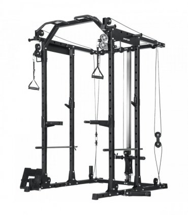 SPORTNOW Cable Crossover Machine, with Lat-Pull Down System