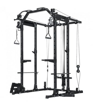 SPORTNOW Cable Crossover Machine, with Lat-Pull Down System