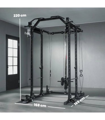SPORTNOW Cable Crossover Machine, with Lat-Pull Down System