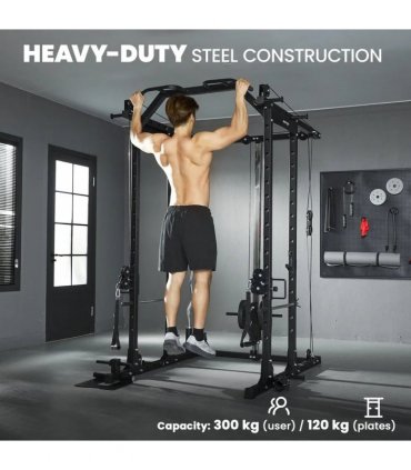 SPORTNOW Cable Crossover Machine, with Lat-Pull Down System