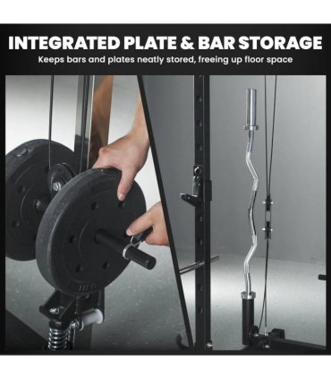 SPORTNOW Cable Crossover Machine, with Lat-Pull Down System