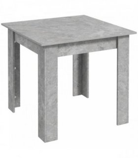 HOMCOM Square Dining Table, Modern Small Dining Table with Faux Cement Effect, Space Saving, Cement Grey