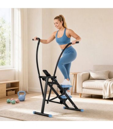 SPORTNOW Stair Stepper for Home Gym Exercise, Vertical Climber Machine with LCD Monitor & Adjustable Pedals for Workout