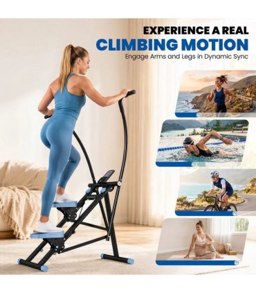 SPORTNOW Stair Stepper for Home Gym Exercise, Vertical Climber Machine with LCD Monitor & Adjustable Pedals for Workout