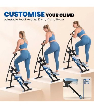 SPORTNOW Stair Stepper for Home Gym Exercise, Vertical Climber Machine with LCD Monitor & Adjustable Pedals for Workout