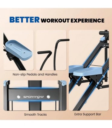 SPORTNOW Stair Stepper for Home Gym Exercise, Vertical Climber Machine with LCD Monitor & Adjustable Pedals for Workout