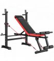 SPORTNOW Adjustable Weight Bench with Squat Rack and Dip Stand