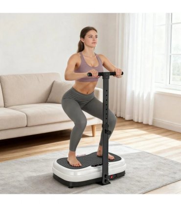 SPORTNOW Vibration Plate, with Adjustable/Removable Handle, Preset Modes, 50 Speeds