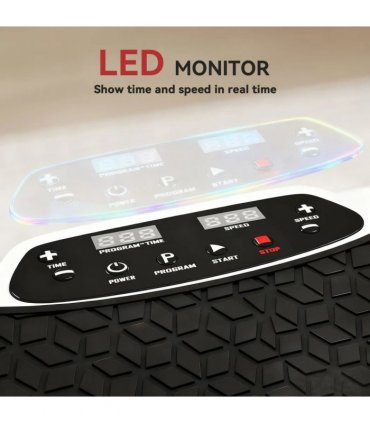 SPORTNOW Vibration Plate, with Adjustable/Removable Handle, Preset Modes, 50 Speeds