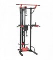 SPORTNOW Power Tower with Lat Pull Down Machine, Pull Up Bar, Dip Station, Adjustable Height Power Pack for Home Gym