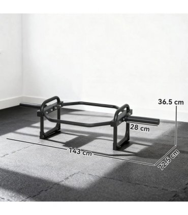 SPORTNOW Olympic Trap Bar, 2" Hex Barbell Bar with 300kg Capacity for Deadlifts, Shrugs, Squats and Farmer Walks