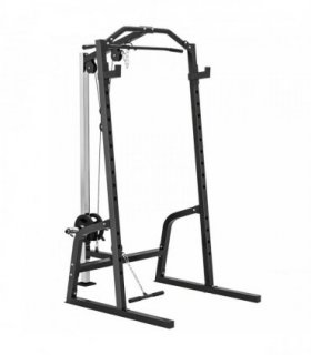 SPORTNOW Power Cage Power Rack with 15-Level Squat Rack, Cable Pulley System, Lat Pulldown & Pull Up Bar