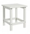 Outsunny Square Coffee Table, HDPE Tabletop and Frame for Porch, Garden, Side Table, 38 x 38 x 46 cm, White