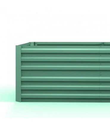 Outsunny Raised Beds for Garden, Galvanised Steel Outdoor Planters with Multi-reinforced Rods, 180 x 90 x 59 cm, Light Green