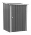 Outsunny 3.3 x 3.4ft Lean To Steel Garden Shed, with Locking Door - Grey