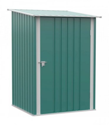 Outsunny 3.3 x 3.4ft Lean To Steel Garden Shed, with Locking Door - Green