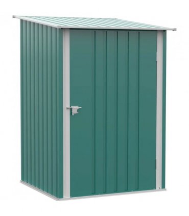 Outsunny 3.3 x 3.4ft Lean To Steel Garden Shed, with Locking Door - Green