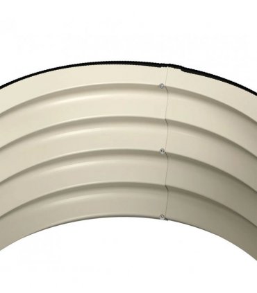 Outsunny Set of 2 Raised Garden Bed, Metal Planter Box with Safety Edging, Easy-to-assemble Stock Tank, Cream White