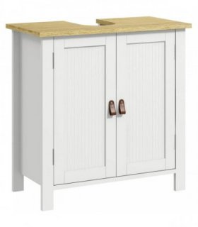 kleankin Under Sink Bathroom Cabinet for Basin without Pedestal - White