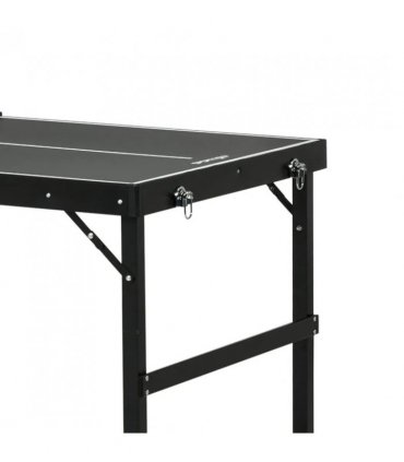 SPORTNOW 5ft Mini Table Tennis Table, Folding Ping Pong Table with Net and Aluminium Frame, Portable Ping Pong Game Set for Indoor Outdoor Use, Black