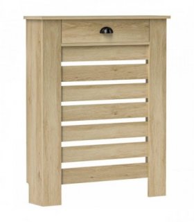 HOMCOM 95.5H x 78Wcm Radiator Cover, with Drawer - Oak