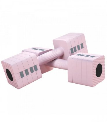 SPORTNOW Adjustable Dumbbell Set of 2, Each 1/2/3/4/5 kg Weight, 5-in-1 Weights Dumbbells Set with Non-Slip Handle, Pink