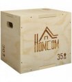 HOMCOM 3-in-1 Wooden Plyo Box, Plyometric Jump Box with Handle Openings for Home Gym, 12" x 14" x 16", Natural