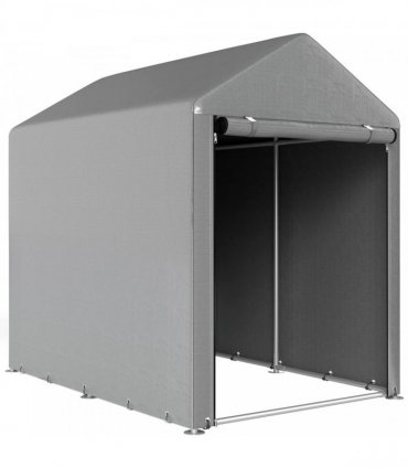 Outsunny 179 x 120cm Temporary Garden Shed, with Accessories - Light Grey