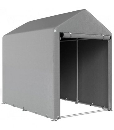 Outsunny 179 x 120cm Temporary Garden Shed, with Accessories - Light Grey