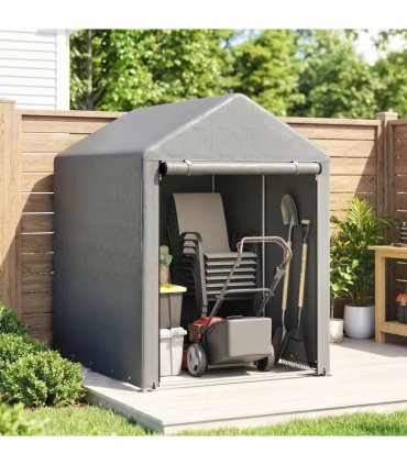 Outsunny 179 x 120cm Temporary Garden Shed, with Accessories - Light Grey