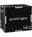 SPORTNOW Multi-Faceted Jump Box, Wooden Step Up Box, for Home, Gym, Exercise, Black
