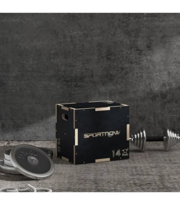 SPORTNOW Multi-Faceted Jump Box, Wooden Step Up Box, for Home, Gym, Exercise, Black