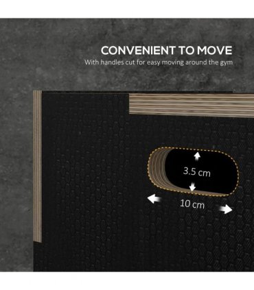 SPORTNOW Multi-Faceted Jump Box, Wooden Step Up Box, for Home, Gym, Exercise, Black