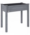 Outsunny Raised Bed for Garden, Wooden Elevated Planter Box with Bed Liner, for Flower Vegetable Herb, Dark Grey