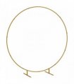 Outsunny 222cm Gold Tone Backdrop Stand, Round Metal Wedding Arch for Birthday Party, Bridal Shower, Graduation, Ceremony