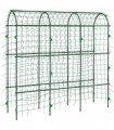 Outsunny 183 cm Tall Metal Garden Trellis, Arch Trellis for Climbing Plants Outdoor with Climbing Net