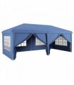 Outsunny 3x6m Pop-Up Gazebo, with Curtain Walls and Windows, Blue