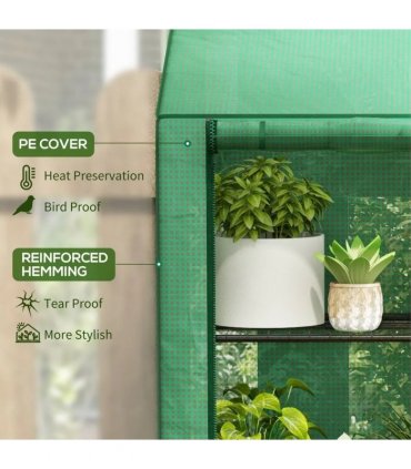 Outsunny 46 x 143cm Six-Shelf Greenhouse